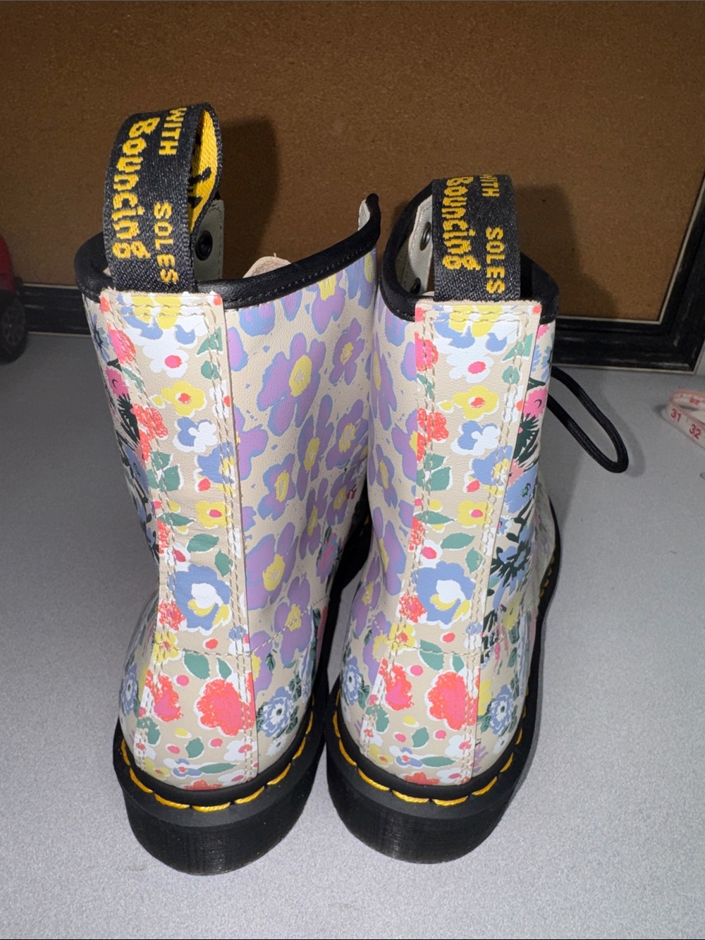 Dr.Martens 1460 Floral Lace-Up Combat Boots - Picture 4 of 4